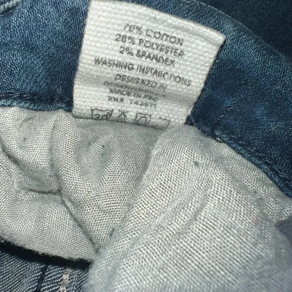 United denim,36/32, 5-pocket logo, factory distressed, medium wash, straight leg